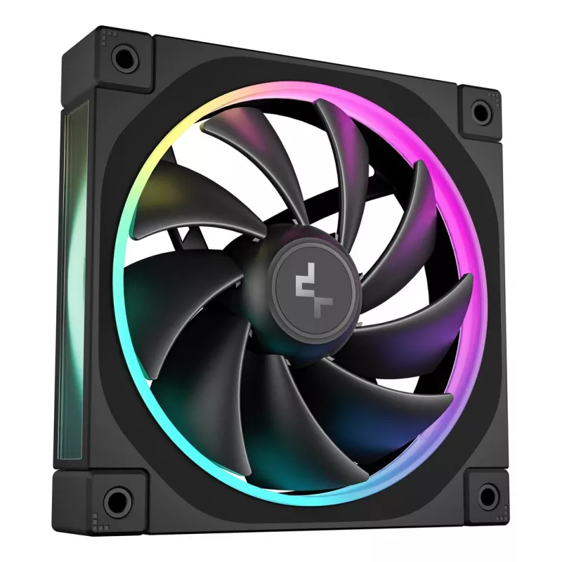 120 mm PC fan DeepCool FL12 3-in-1 Black, 120×25 mm, 2150 RPM, Fluid Dynamic Bearing, PWM, 55 CFM, 32 dB, pack of 3