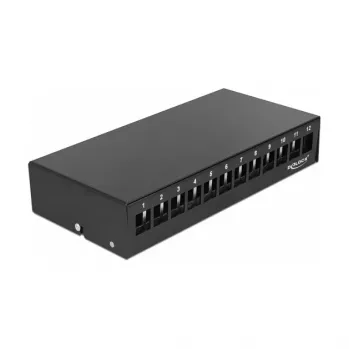 Patch Panel DeLOCK Keystone 12 Port Black
