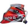 Welding helmet YATO YT-73921 with auto‑darkening filter, shade 9–13, PC housing, viewing area 4.3×9.8 cm, battery 3V