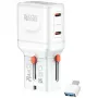 Travel charger World 65W USB-C + USB-A white