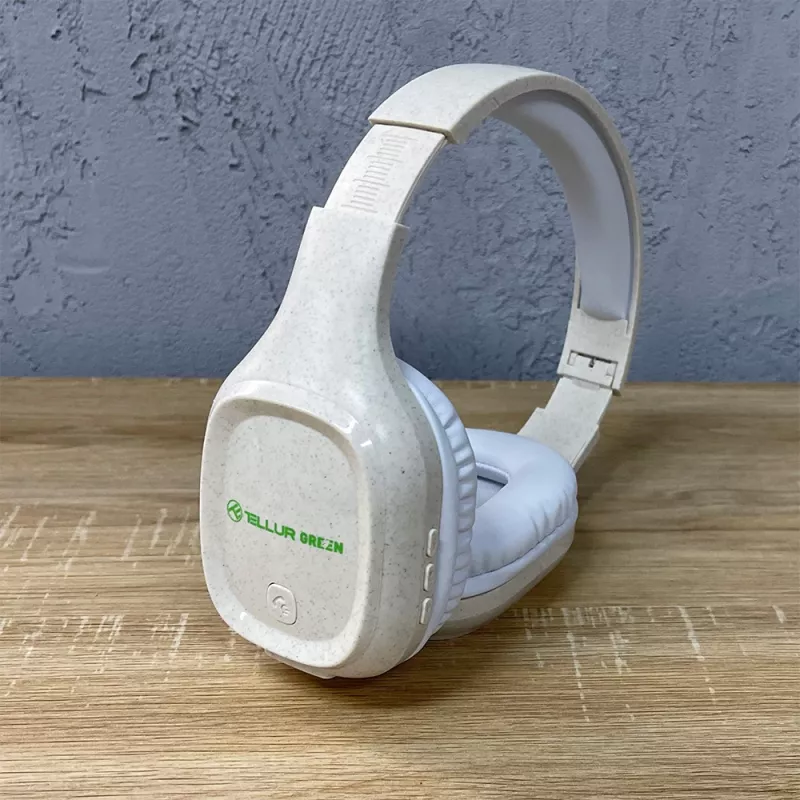 Headphones Tellur Green Bluetooth Over-Ear Headphones Pulse Foldable Cream TLL511441