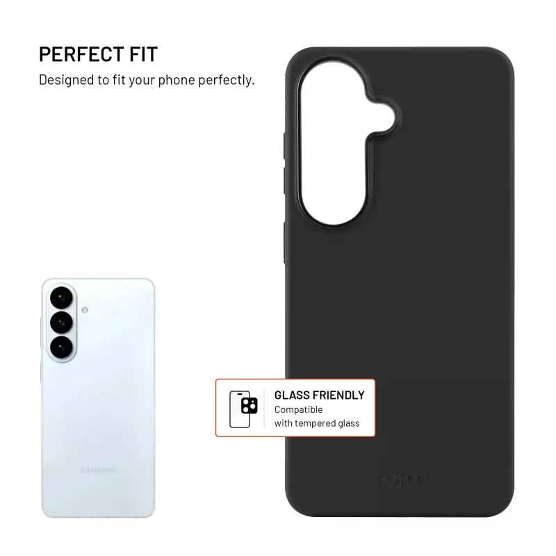 Fixed MagFlow | Back cover | Samsung | Galaxy S26 | Liquid Silicon | Black