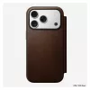 Leather folio phone cover Nomad Modern Leather Folio for iPhone 17 Pro — brown, fits 6.3 inch (16 cm), 4 card pockets