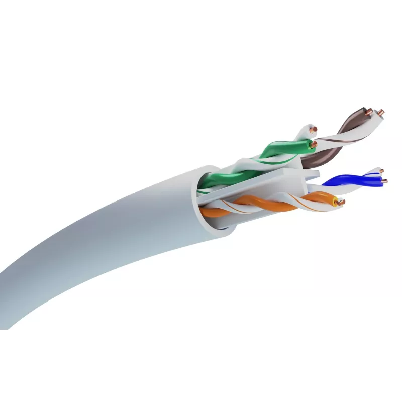 Network Cable Extralink Twisted pair CAT6 UTP (U/UTP) V2 Indoor 100M Grey