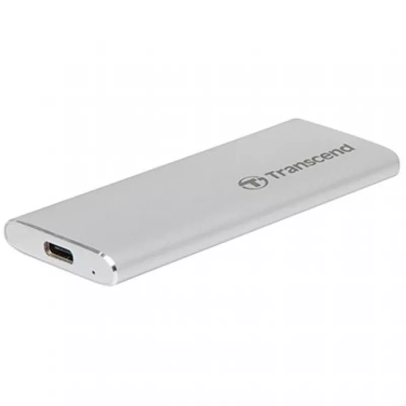 Transcend ESD240C - SSD - 480 GB - external (Portable) - M.2 - USB 3.1 Gen 2 (USB-C Connector) - Silver