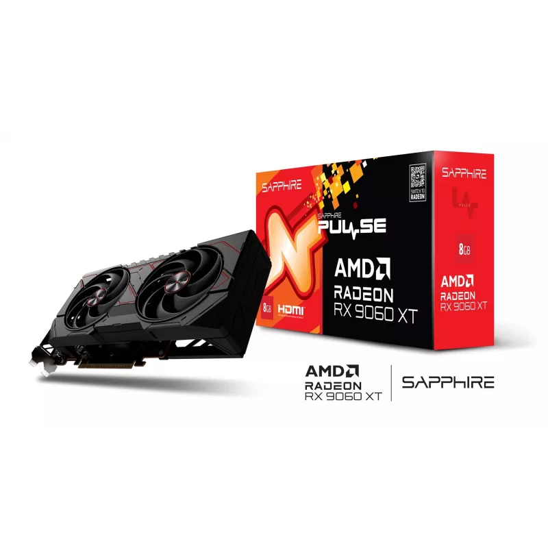 Graphics Card Sapphire Radeon RX 9060 XT 8GB GDDR6, 128-bit, PCIe 5.0, 3320 MHz, 2x DP + HDMI