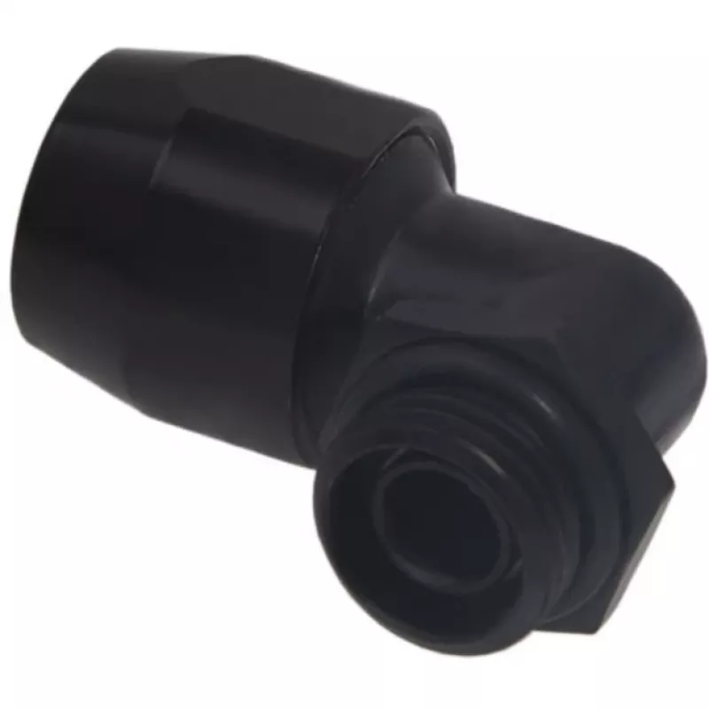 Alphacool HF Screw-In Fitting TPV Metal - 90° Rotatable 12,7/7,6mm - Black (17455)