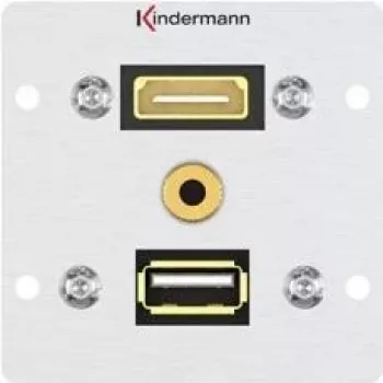 Socket outlet HDMI + USB A + 3.5mm Kindermann 7444000547