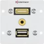 Socket outlet HDMI + USB A + 3.5mm Kindermann 7444000547