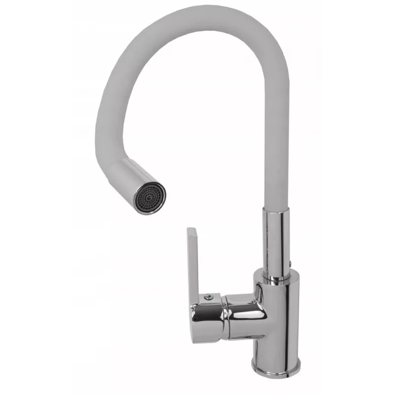 Kitchen faucet PYRAMIS Flessi grey 090938001 - swivel sink tap