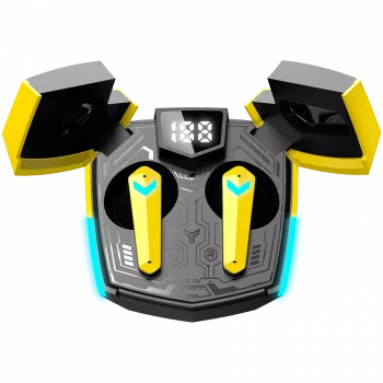 Canyon GTWS-2 Headphones Wireless Ear Hook Gaming USB Type-C Bluetooth Charging Dock Yellow (CND-GTWS2Y)
