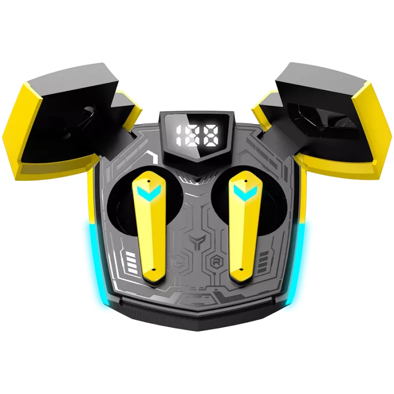 Canyon GTWS-2 Headphones Wireless Ear Hook Gaming USB Type-C Bluetooth Charging Dock Yellow (CND-GTWS2Y)