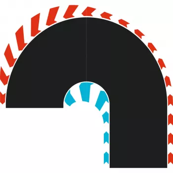 HYBRID hairpin curve 180° L/R, race track