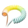 Ducky Premicord Cotton Candy Coiled Cable, USB Type-C to Type-A - 1.8m