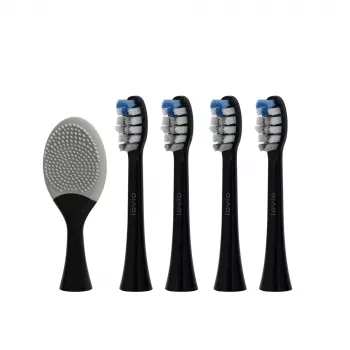 Toothbrush replacement heads No name LOVIO_SonicProtect PRO medium bristle 5 pcs LVTB124BK-HM