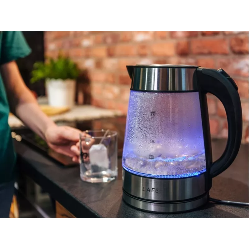 Glass Kettle LAFE LAFCZA47618 — 1.5 L capacity, 100% recyclable