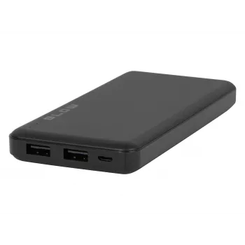 Portable power bank BLOW PB10A 10000mAh polymer battery, 2x USB-A outputs, 22.5W total, Micro‑USB input, black