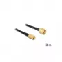 Coaxial Cable DeLOCK 88647 RG-174 3 m SMA SMB Black
