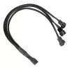 PWM Fan Splitter Cable Kolink PGW-AC-KOL-112 — 1-to-3, 35 cm braided, black