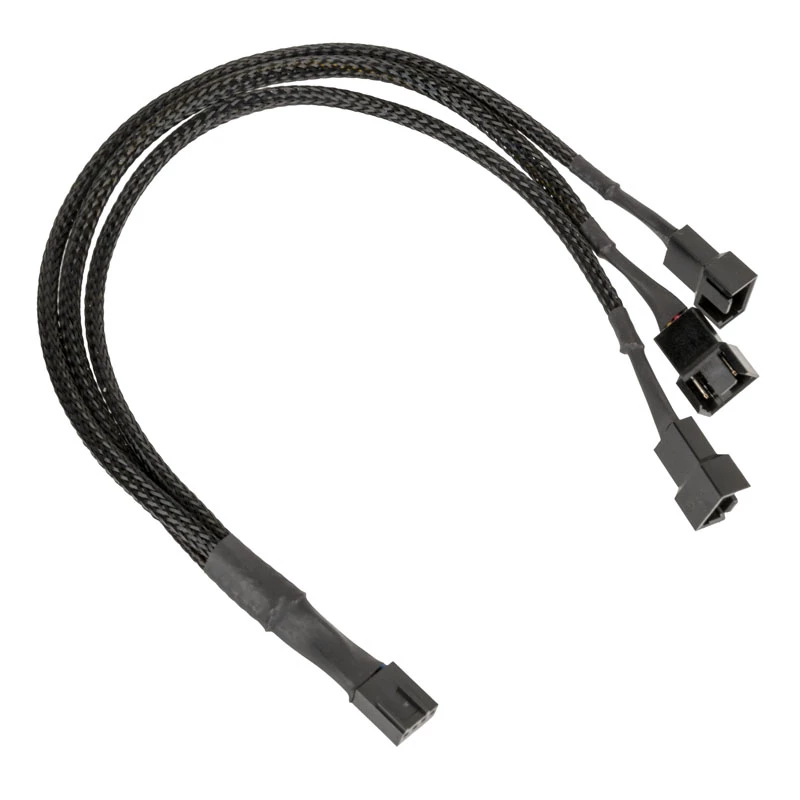 PWM Fan Splitter Cable Kolink PGW-AC-KOL-112 — 1-to-3, 35 cm braided, black