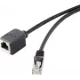Ethernet extension cable Renkforce 1464707 RJ45 Cat 5e 1 m Black