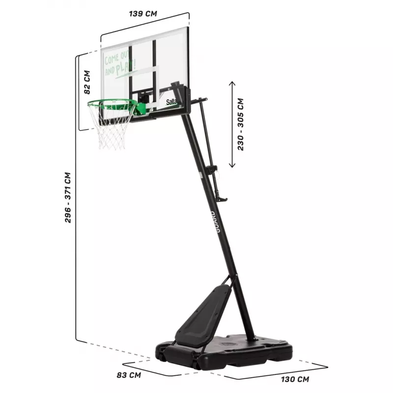 Stand for Basketball Hoop Salta Guard 138 x (296–371) x 240 cm, model 5134