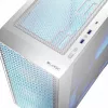 PC case LOGIC Dart Pro Midi ARGB white — Midi Tower, ATX, 456×200×385 mm, max GPU 34 cm, CPU cooler height 155 mm, 3x120mm front + 1x120mm rear, USB 3.0 x2, USB-C x1