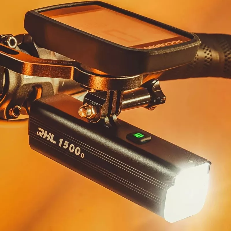 Rockbros RHL1500 front bike light for speedometer/GPS