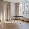 Clothes drying rack VILEDA Infinity Flex Ultimate Telescopic — black, coated aluminium, 30 m drying space, foldable, castor wheels