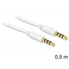 Audio cable 3.5mm DeLOCK 83439 0.5m White