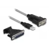 DeLOCK Adapter USB 2.0 Type-A to Serial RS-232 D-Sub 9 + D-Sub 25