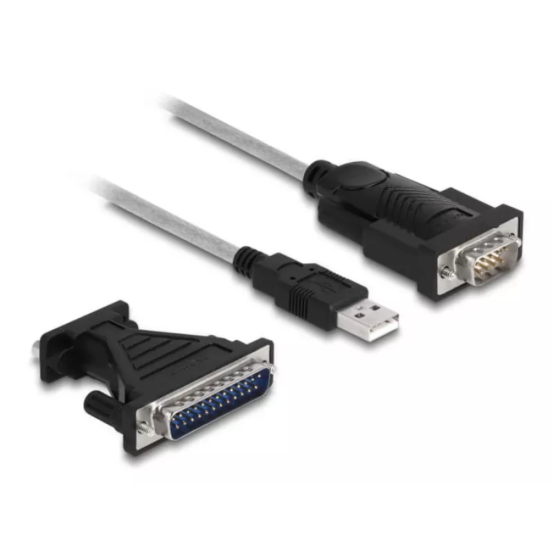 DeLOCK Adapter USB 2.0 Type-A to Serial RS-232 D-Sub 9 + D-Sub 25