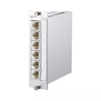 METZ CONNECT BTR E-DAT C6A 6x8 surface-mounted distribution board - modular input - anodised aluminium - 6 Ports (130857C-E)