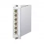 METZ CONNECT BTR E-DAT C6A 6x8 surface-mounted distribution board - modular input - anodised aluminium - 6 Ports (130857C-E)