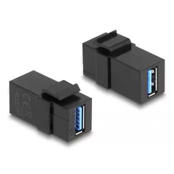 DeLOCK Keystone Module USB 3.0 A female to A female black 1:1