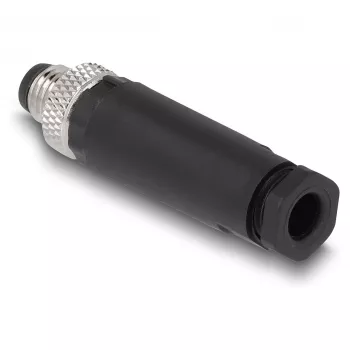DeLOCK M8 Connector A-coded 3 pin male screw connection black