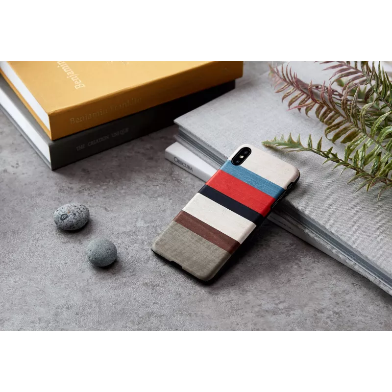 Smartphone case man and wood for iPhone X/XS — Corallina White