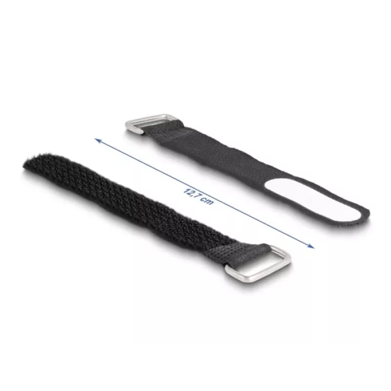 Cable tie mount DeLOCK 19603 Hook-and-loop black 127x20mm 5pcs