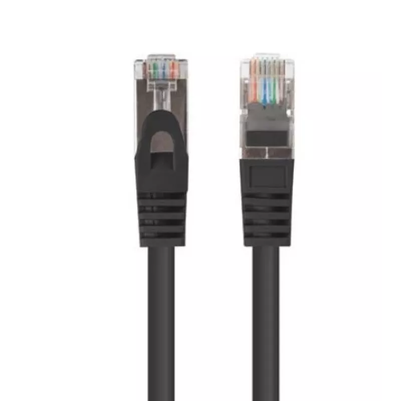 Lanberg Cable Patch Cat.6 Ftp 0,5 M Black Fluke Passato Confezione Da 10 Pezzi (F/UTP, CAT6, 0.50m), Cable Di Rete