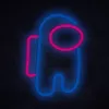Decorative neon-style LED light MANTA SNL27BLT Style Neon Lights ASTRONAUT, plug-in tabletop wall LED accent
