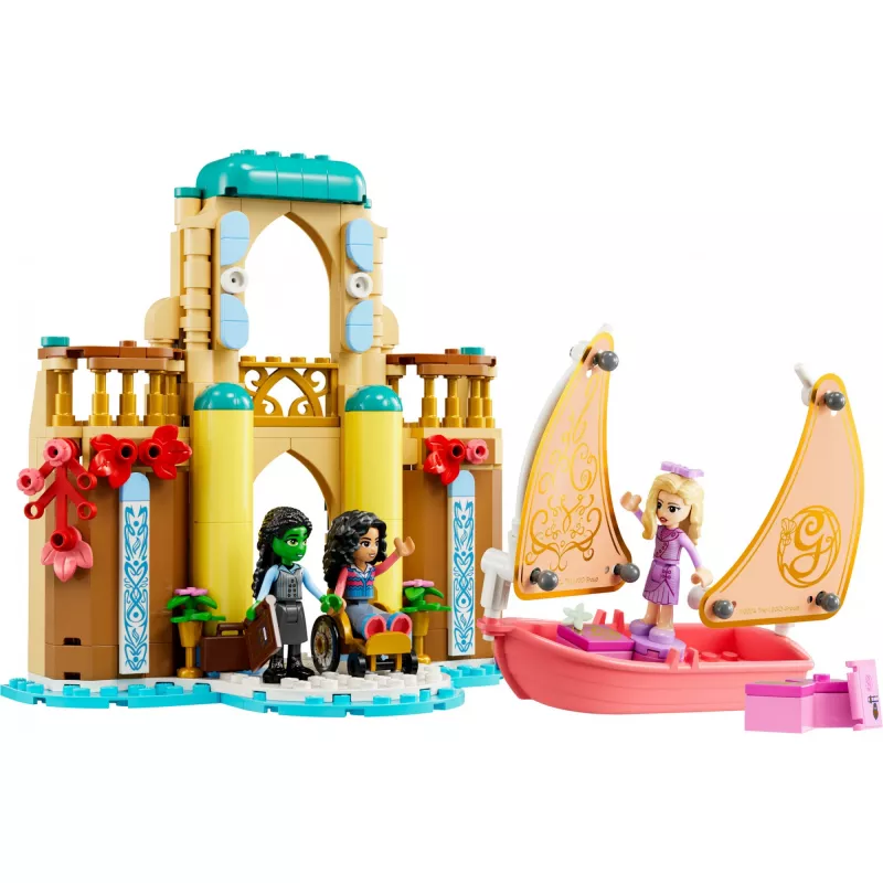 Construction toy LEGO set 75681 with Wicked, Glinda, Elphaba, Nessarose and Shiz University minifigures