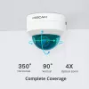 Foscam D4Z Outdoor IP Surveillance Camera, 4 MP, 1536p, Wi-Fi AC, LAN, White