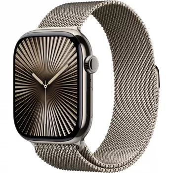 Apple Watch 10 46mm GPS+4G Titanium Milanaise M/L nature/natural