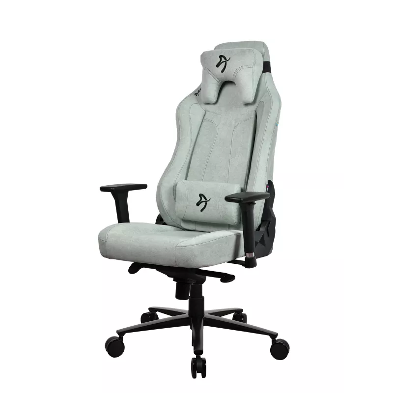 Gaming chair Arozzi Vernazza SoftFabric Pearl Green — ergonomic gaming seat, soft fabric
