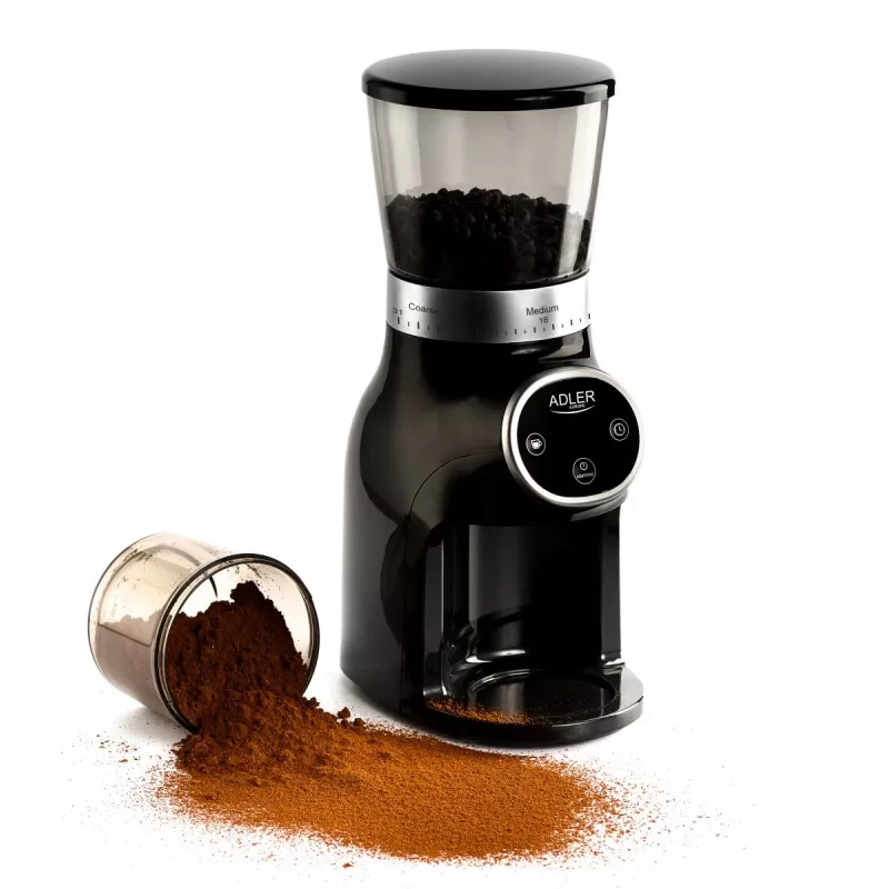 professional coffee grinder, steel burrs, 31 grind settings, Café 90g/m, Adler, AD4450, 300, Black