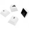 Keycaps GLORIOUS GPBT Basics PBT Dye-Sub Classic White ANSI layout