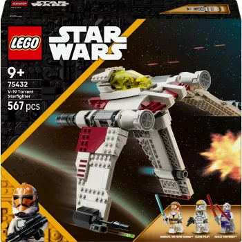 LEGO Star Wars V-19 Torrent Fighter 75432 building set — 567 pcs, 3 minifigures, display and play model