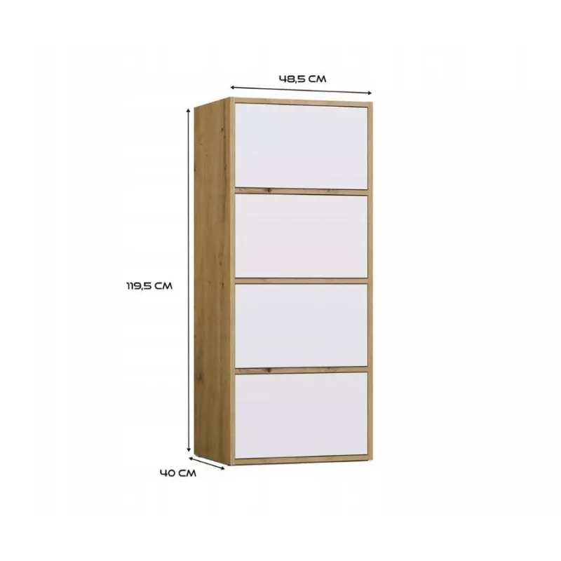 ALMA CHEST OF DRAWERS ARTISAN OAK/WHITE