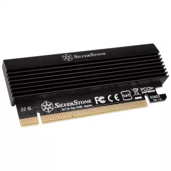M.2 PCIe x4 Adapter with Cooler SILVERSTONE SST-ECM23 — M.2 NVMe to PCIe x4 (with active cooling)