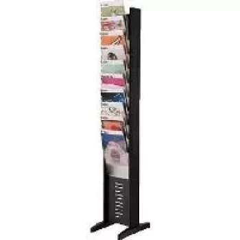 Magazine rack Paperflow 278N.01, metal housing, black matte, 300×385×1620 mm